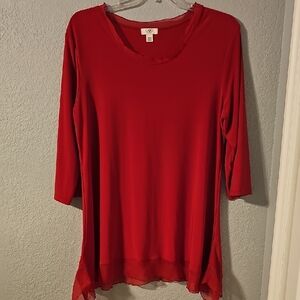 Cato Scarlet 3/4 Sleeve Tunic